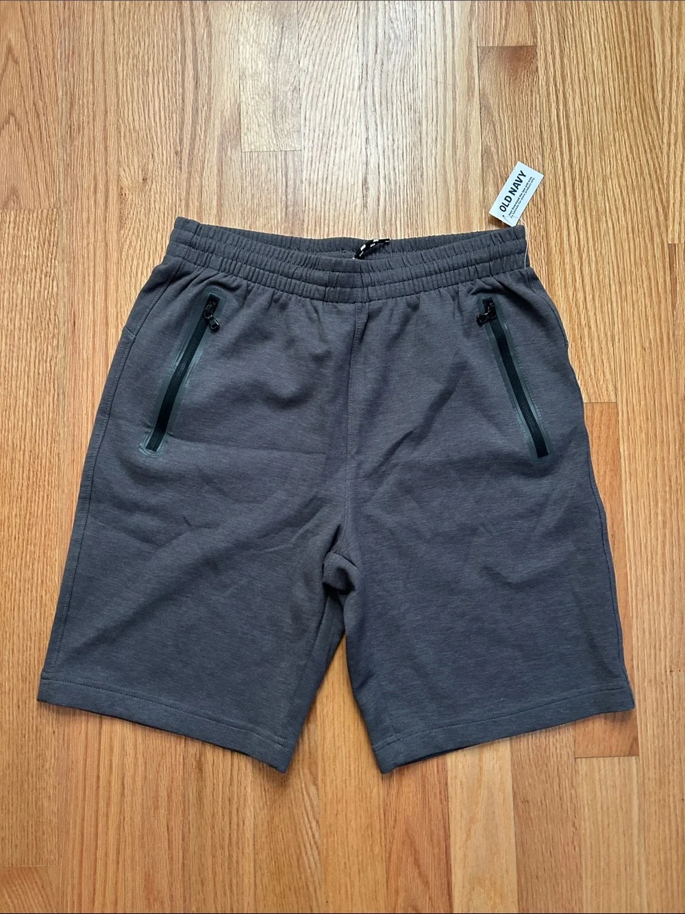 Old Navy Charcoal Athletic Knit Shorts with Zip Pockets